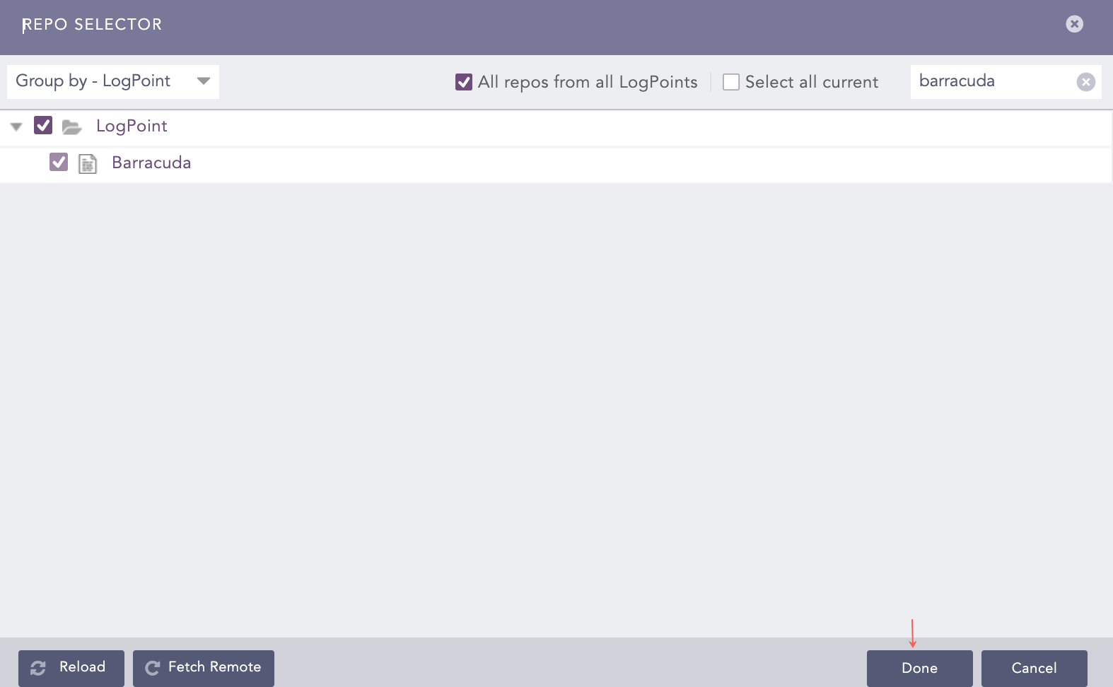 Barracuda Ask Repos Panel