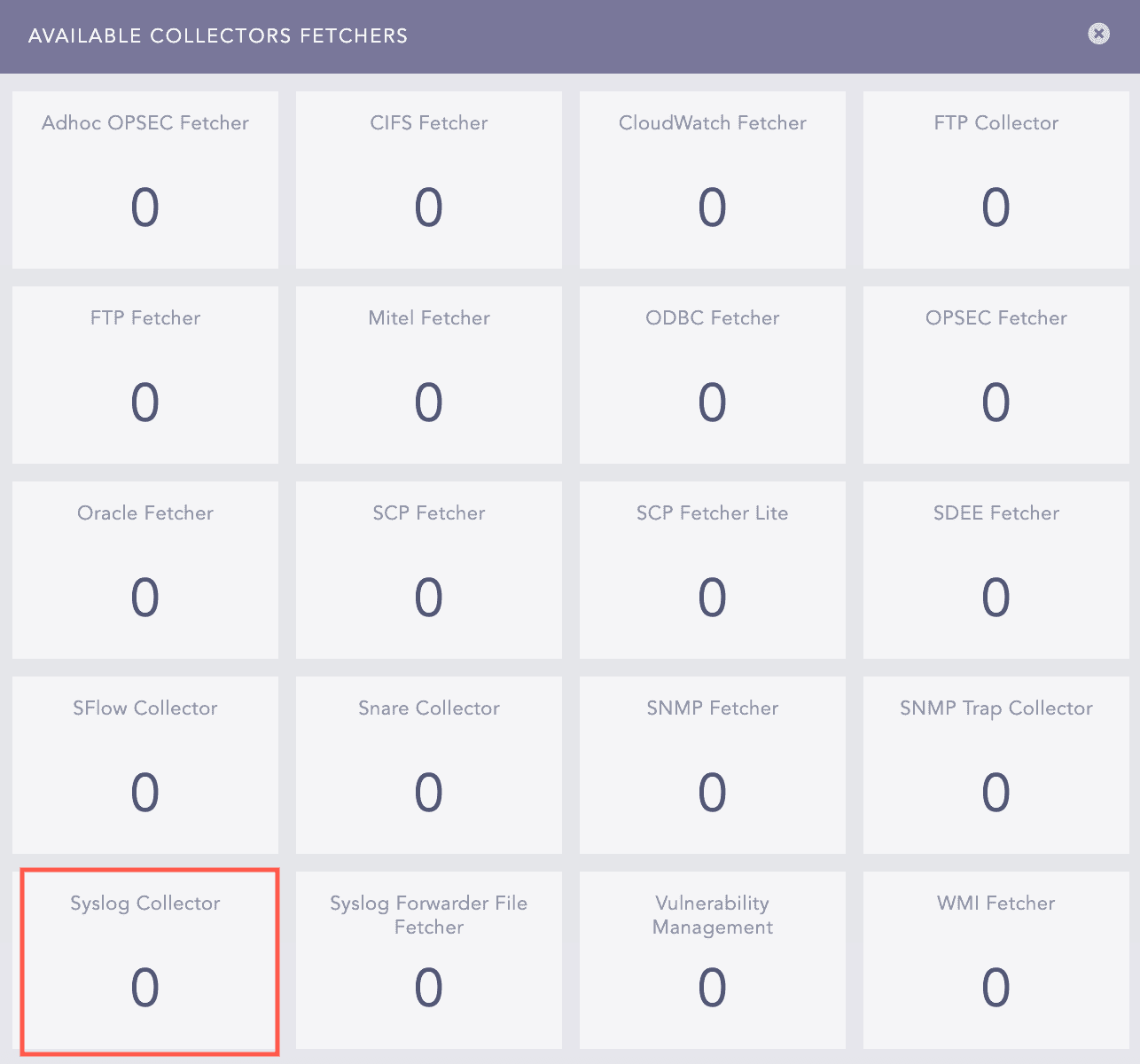 Syslog Collector Panel