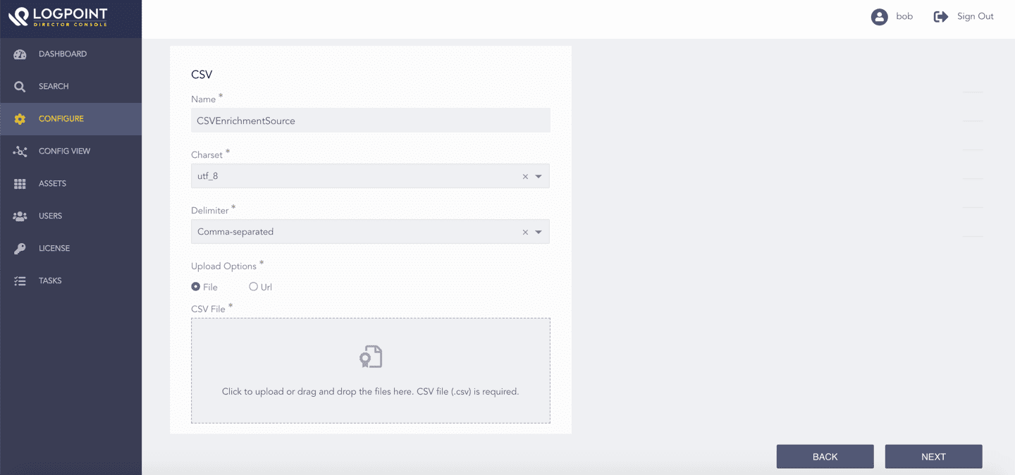 CSVEnrichmentSource - File Upload