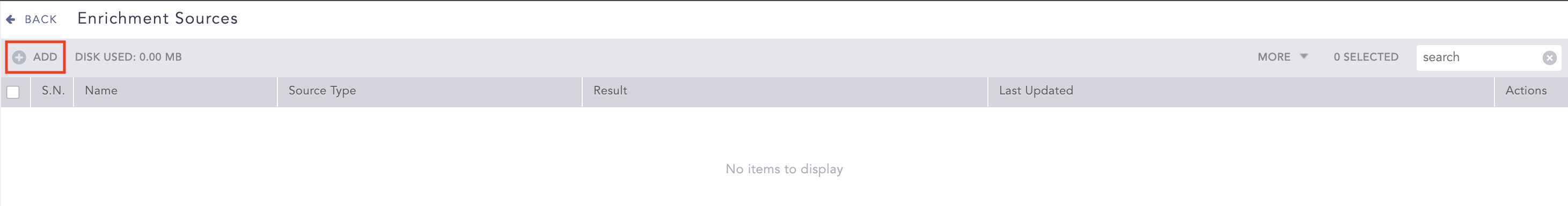 Enrichment Source Add