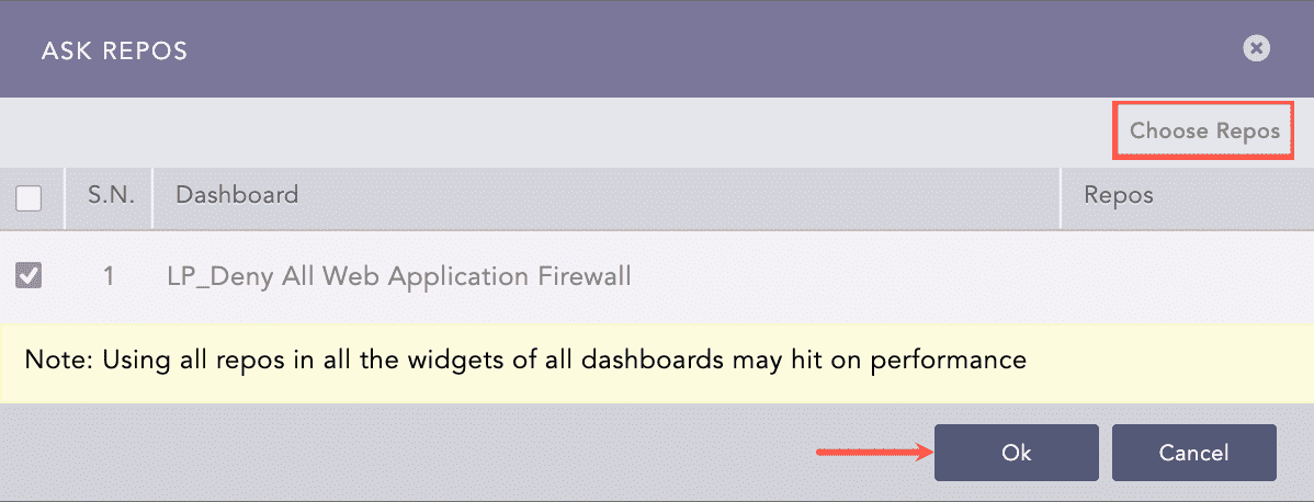Deny All WAF Ask Repos Panel