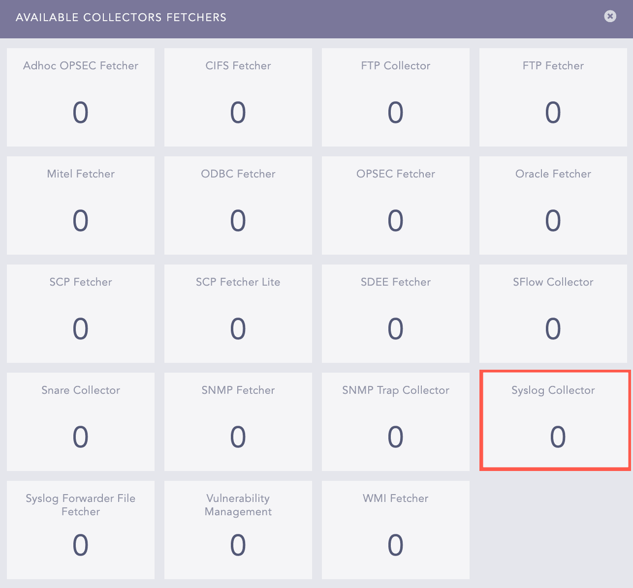 Syslog Collector Panel