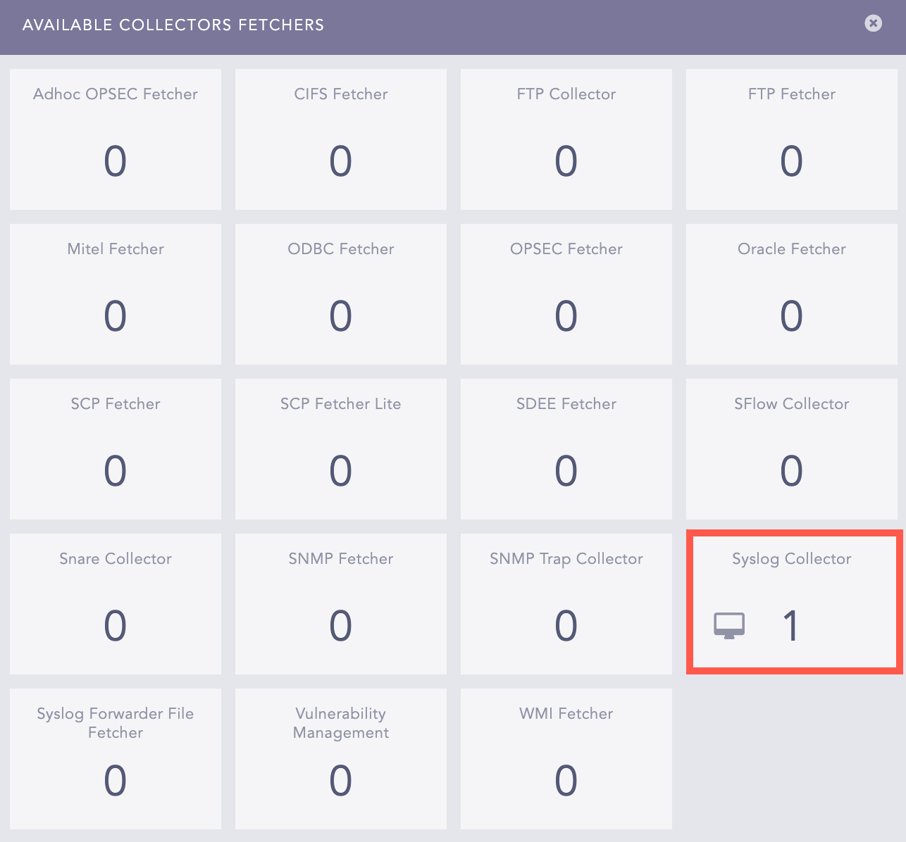 Syslog Collector Panel
