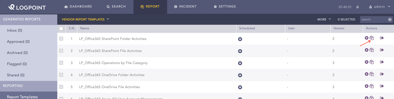 Run the Office365 Report Template
