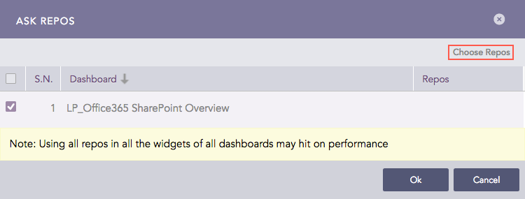 Office365 Ask Repos Panel
