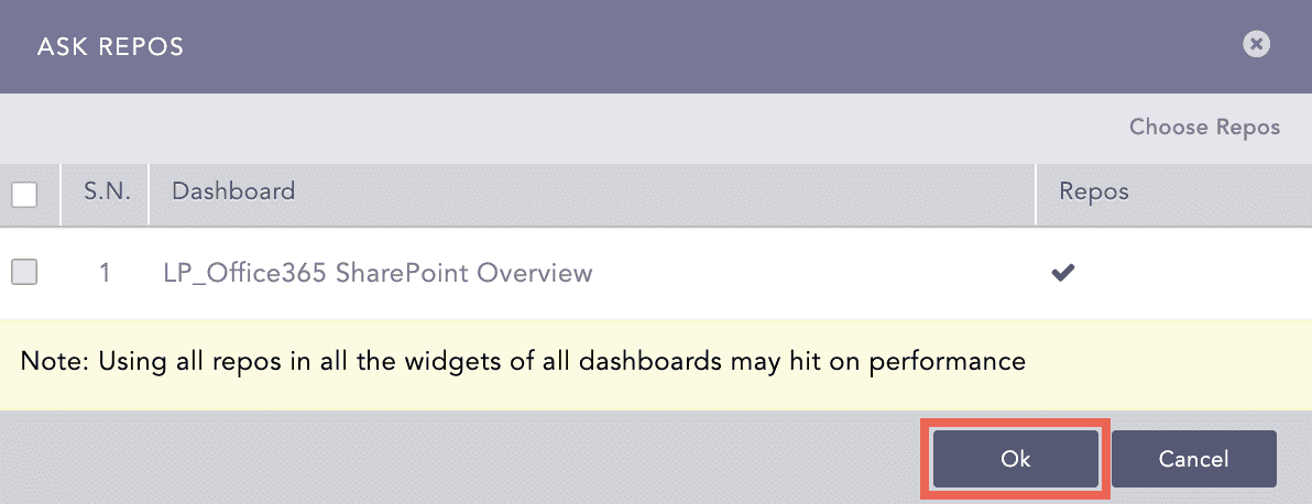 Confirmation for Repo
