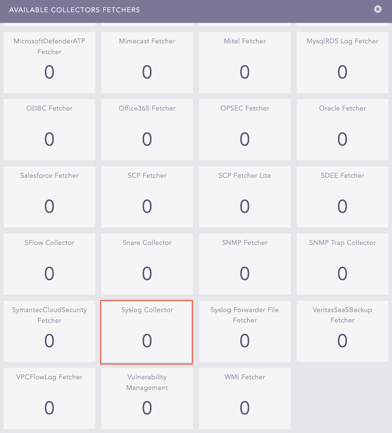 Available Collectors Fetchers