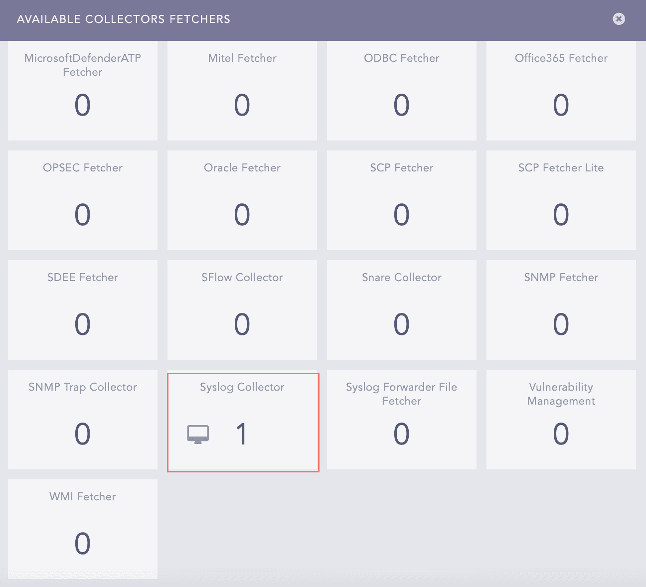 Syslog Collector Panel