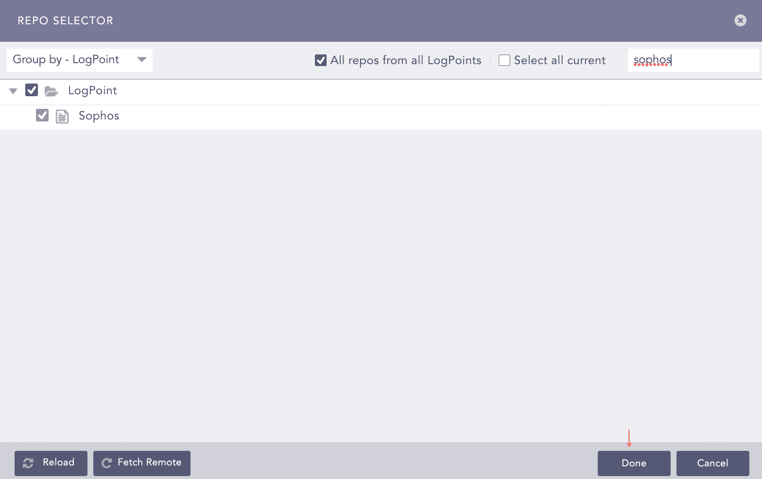 Sophos Ask Repos Panel