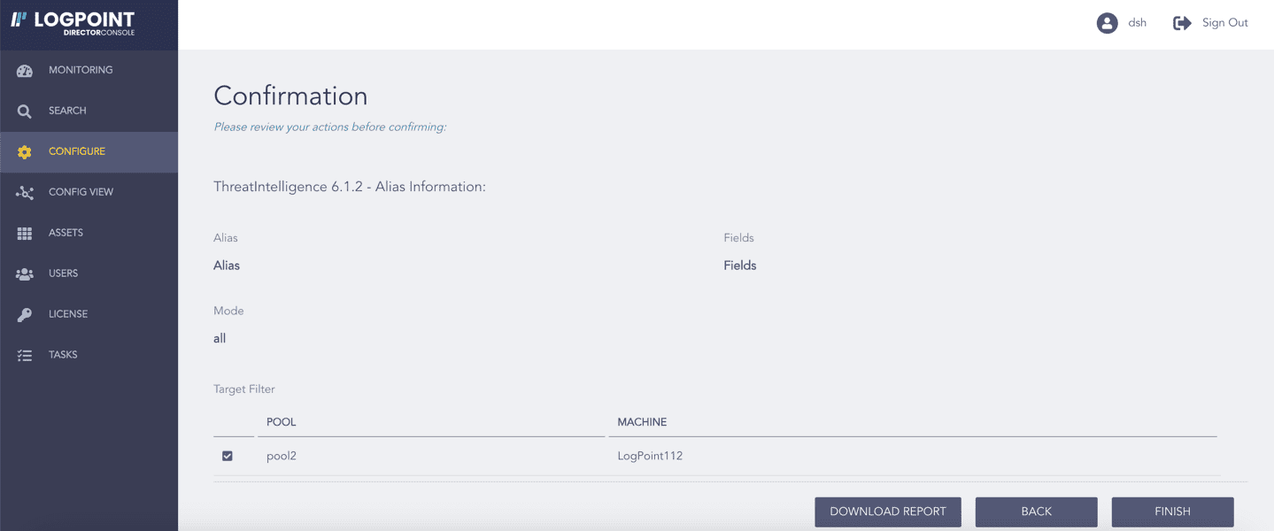 Confirming the Changes