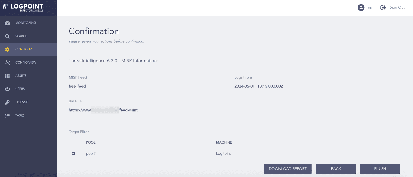 Confirming the Changes
