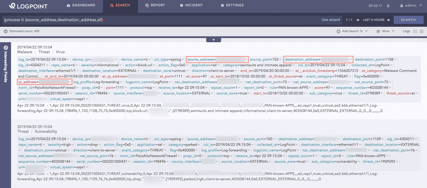 Example Log - Use Case 3