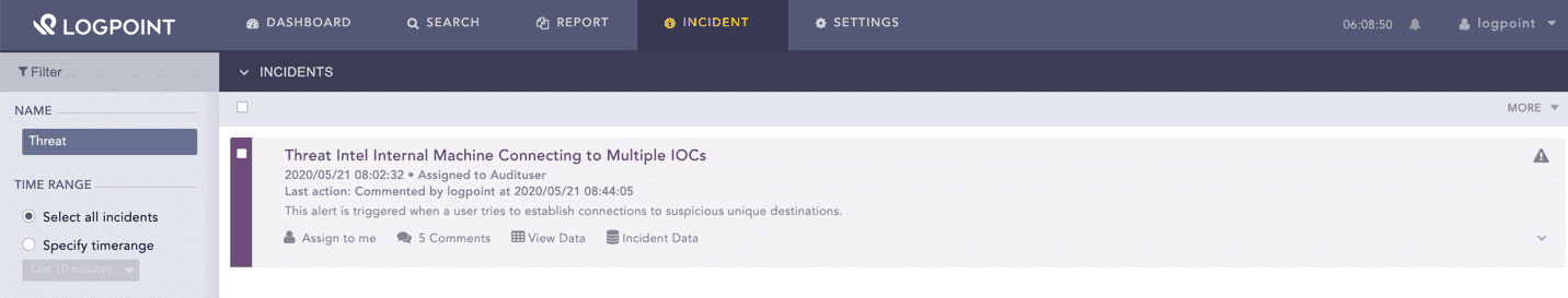 Used Alert Rules Page