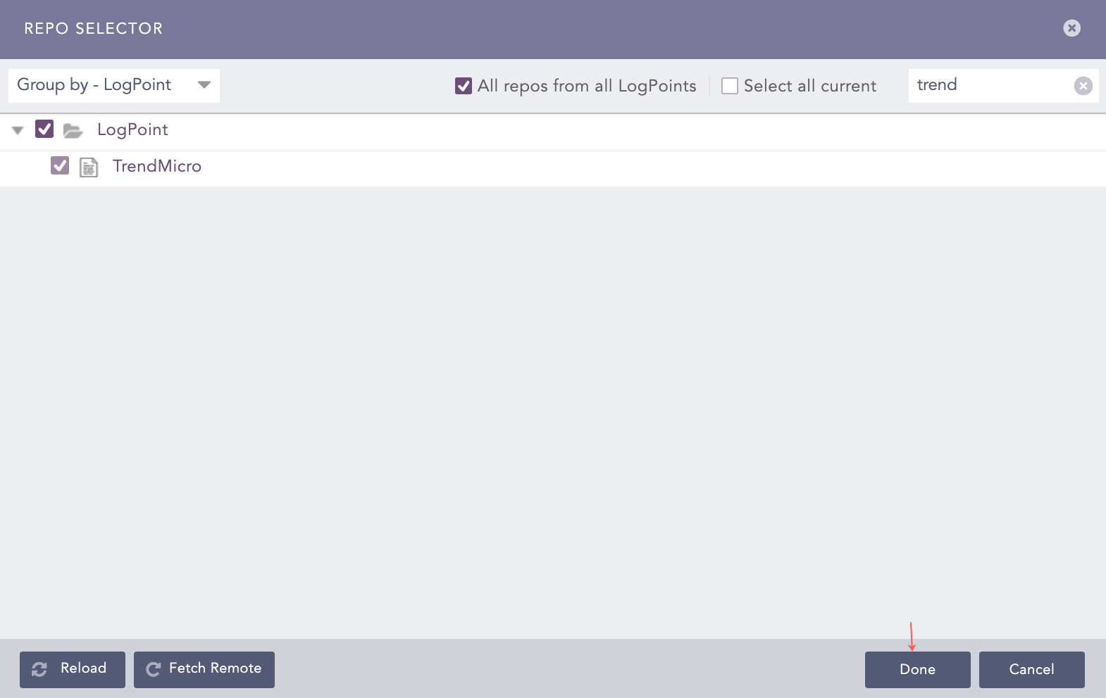 Trend Micro Ask Repos Panel
