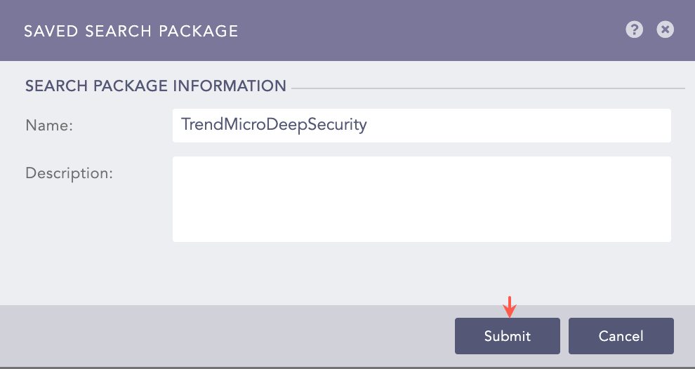 Viewing Search Package