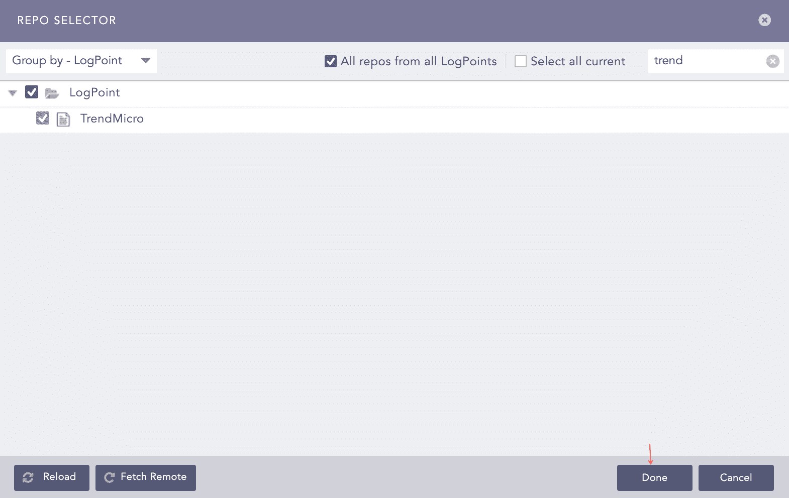 Trend Micro Ask Repos Panel