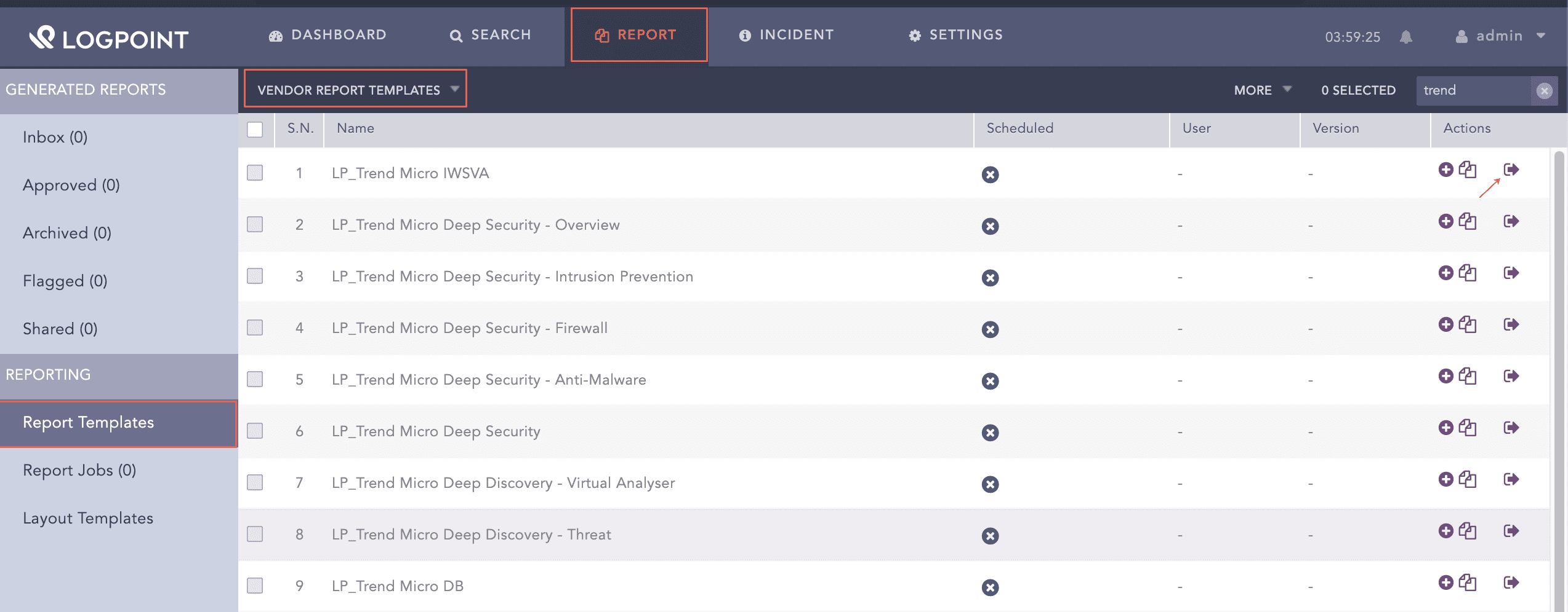Using Trend Micro Report Template