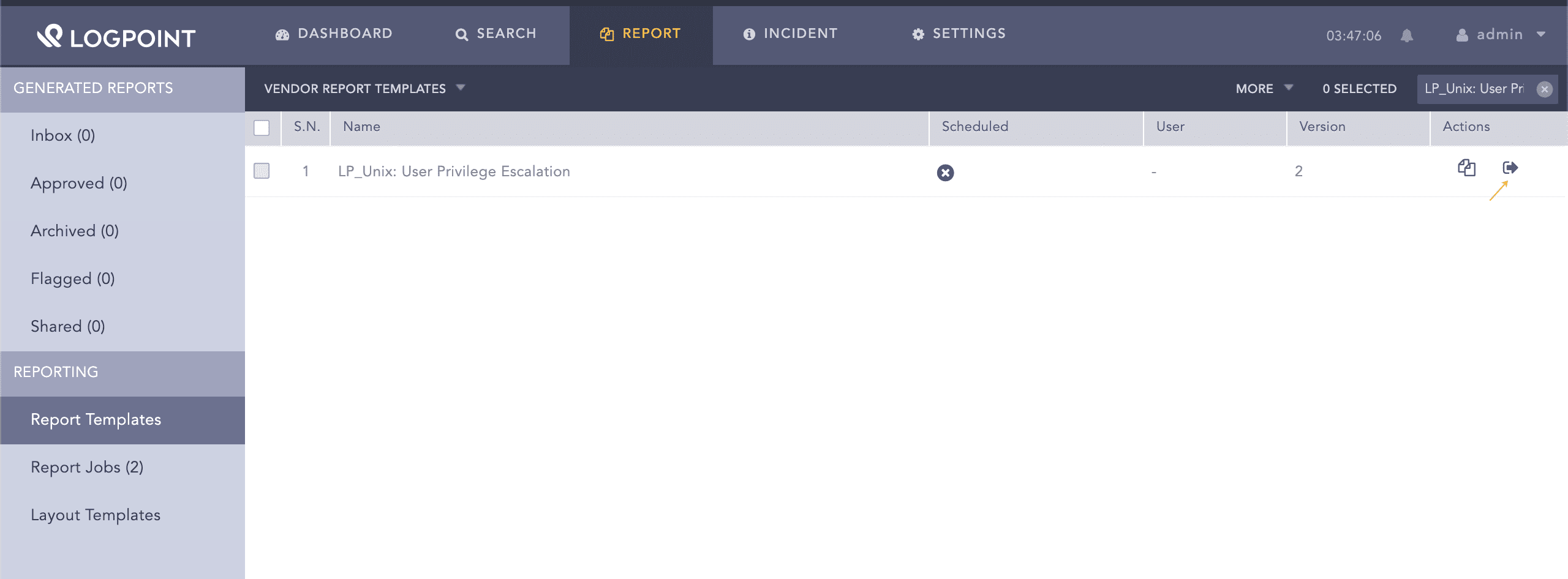 Using Unix Report Template