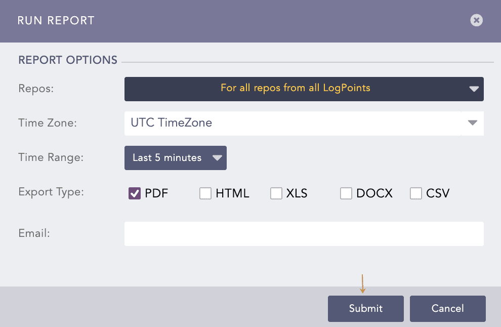 Run the Unix Activities Report Template