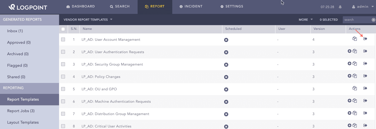 Run the Windows Activities Report Template